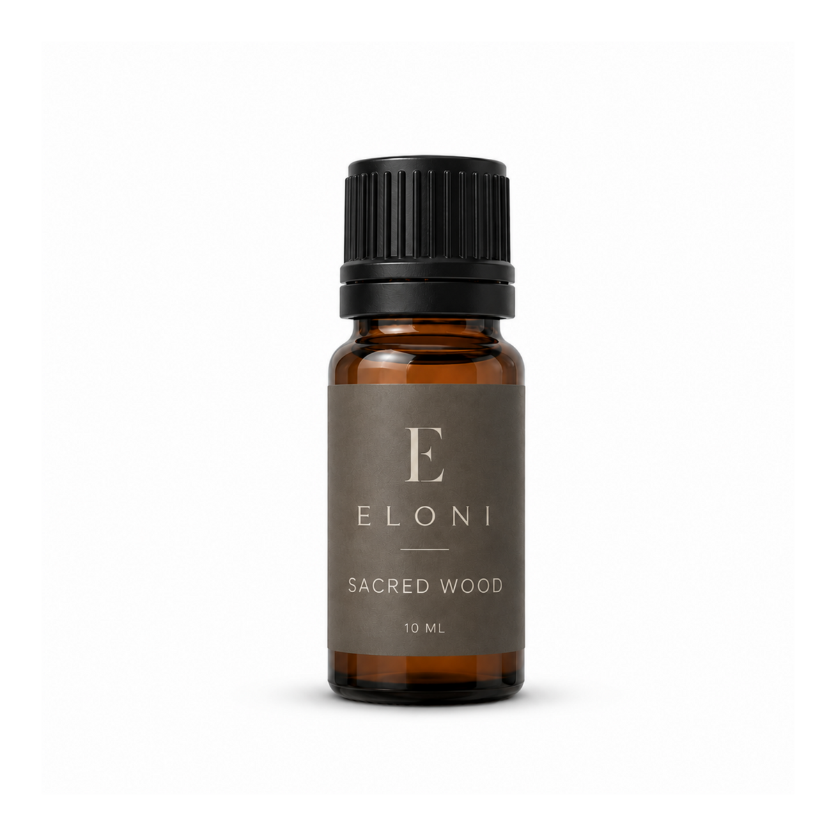ELONI Sacred Wood doftolja, brun 10 ml flaska med etikett