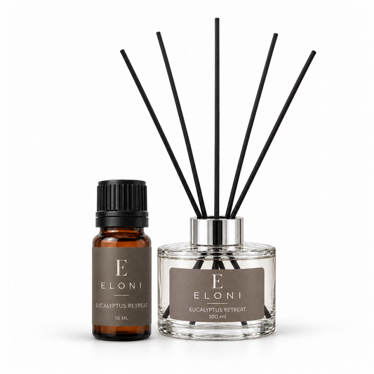 Doftpaket Eucalyptus Retreat – doftolja och doftpinnar