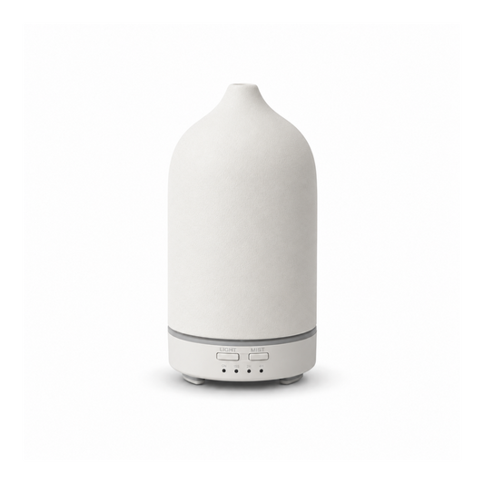Vit ELONI aroma diffuser för eteriska oljor i skandinavisk design