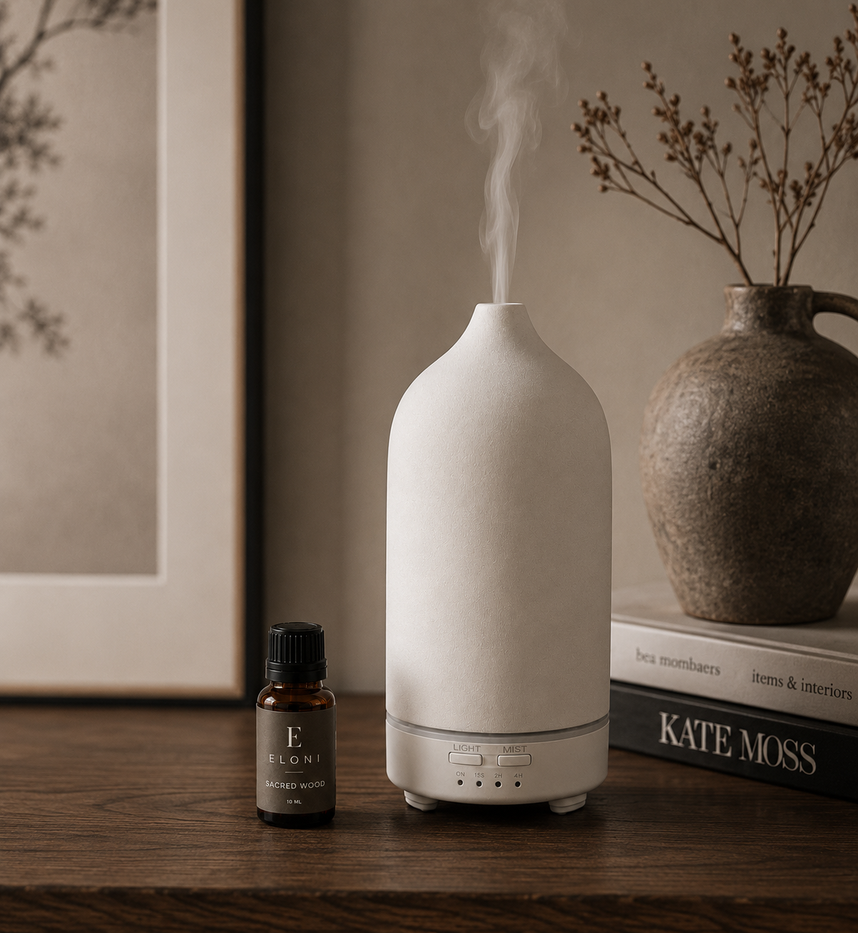 Aroma Diffuser för eteriska oljor – Vit