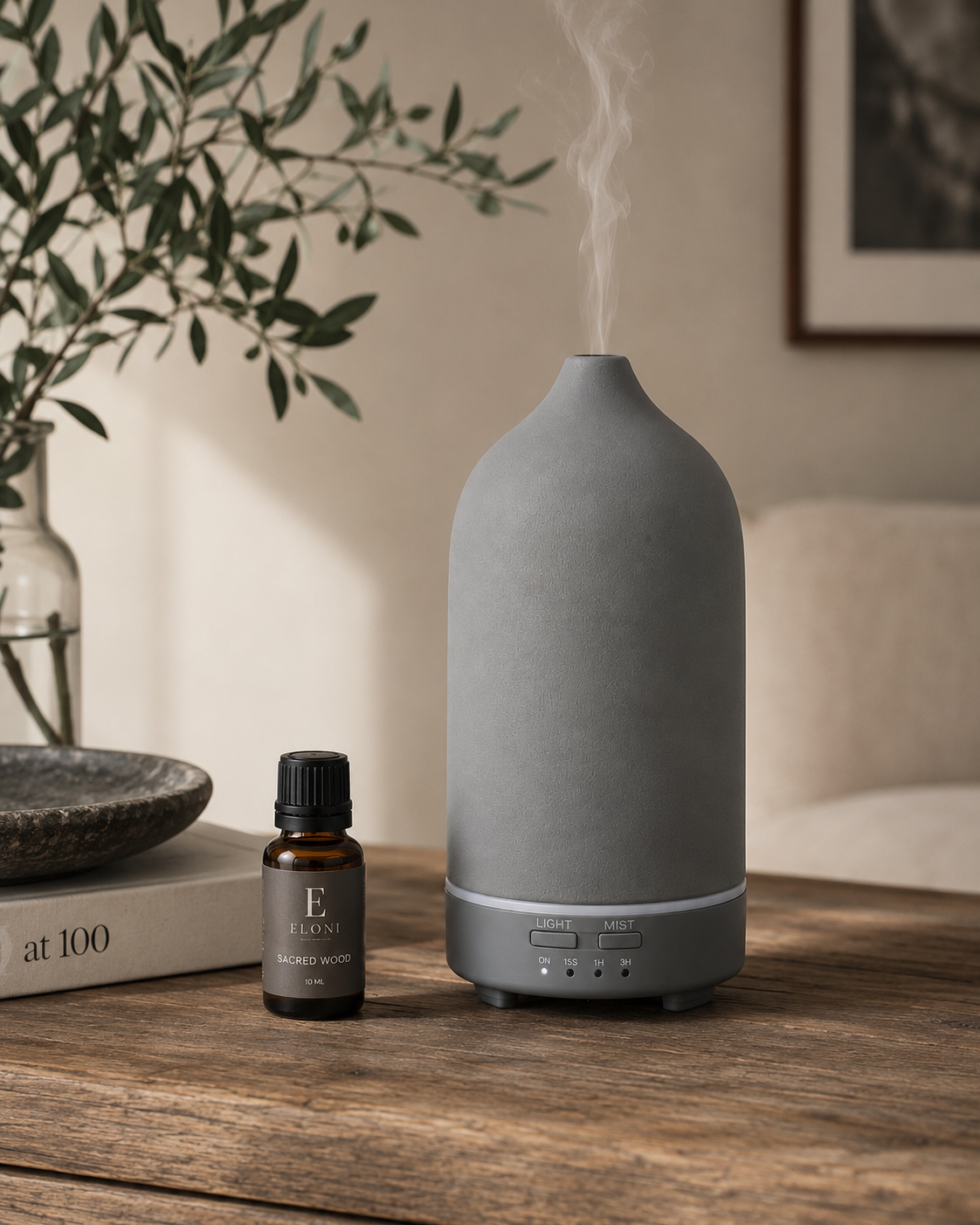 Aroma Diffuser för eteriska oljor – Grågrön